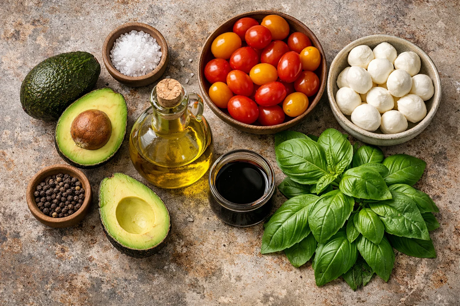 avocado caprese salad