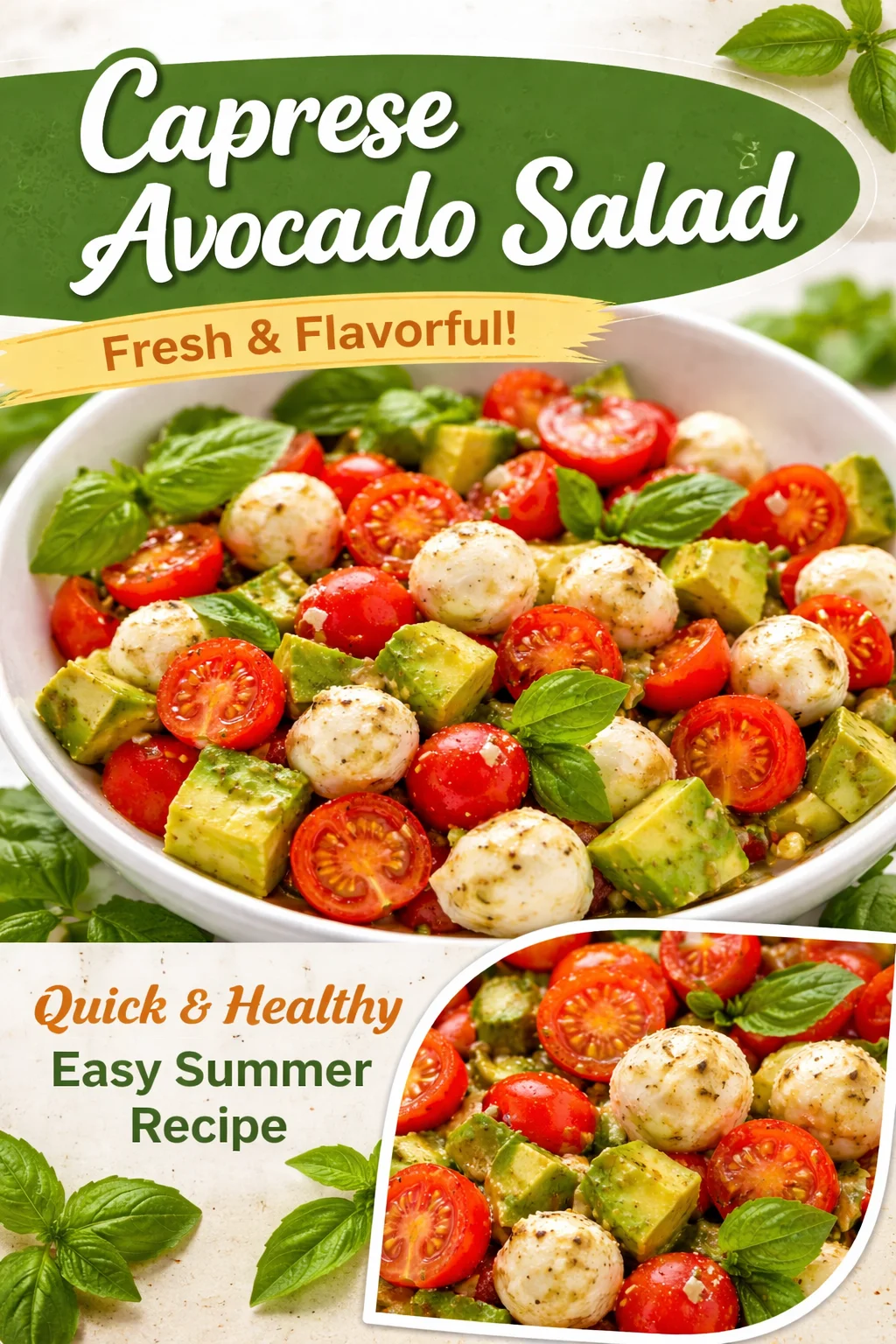 avocado caprese salad