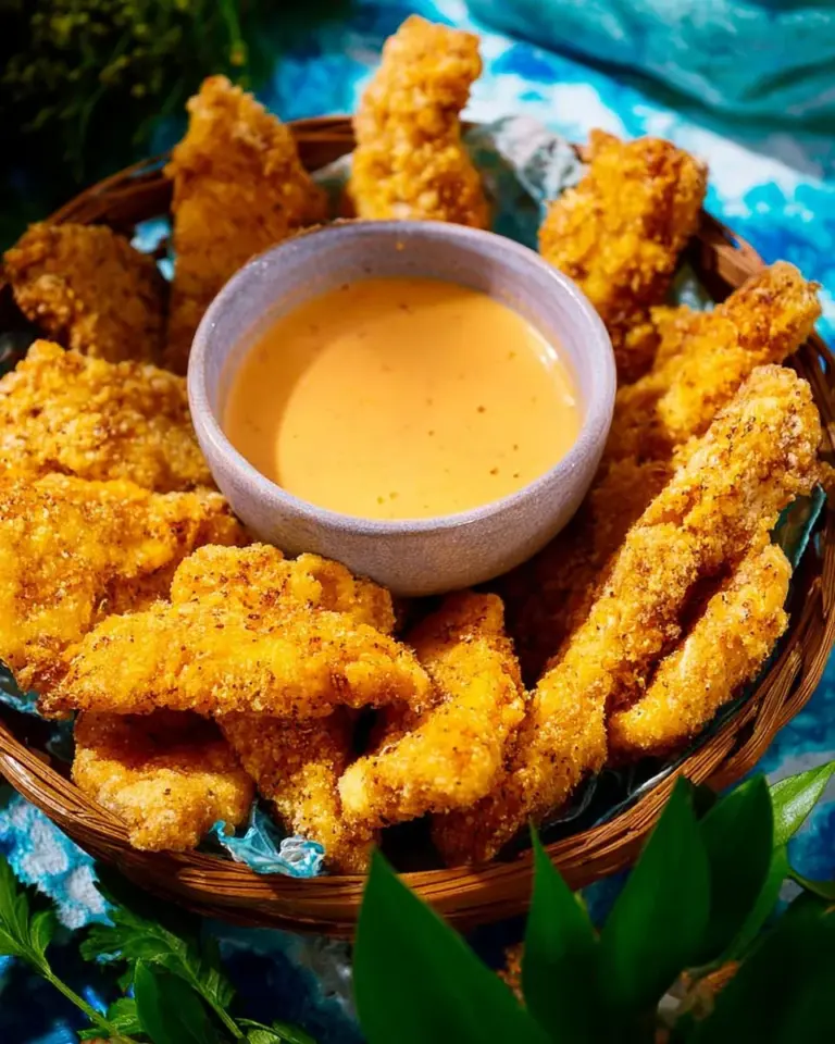 Crispy catfish fingers served with Cajun remoulade dipping sauce