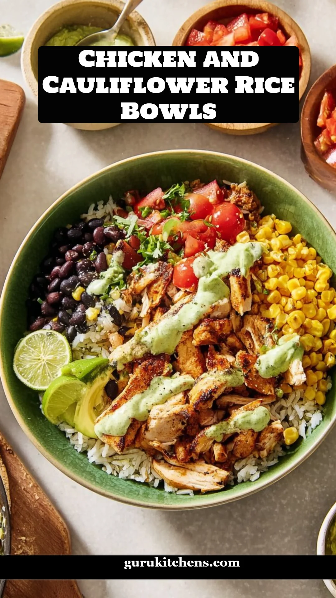 Chicken and Cauliflower Rice Bowls