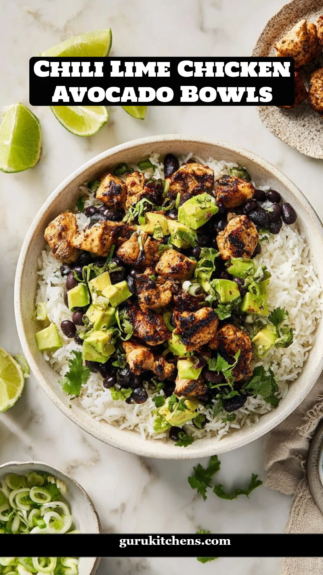 Chili Lime Chicken Avocado Bowls