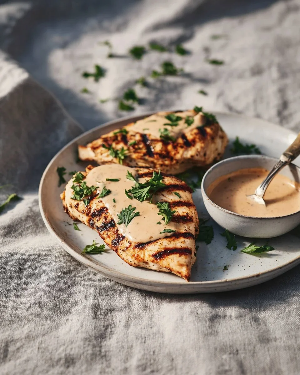 Delicious Chipotle Ranch Chicken served on a vibrant plate