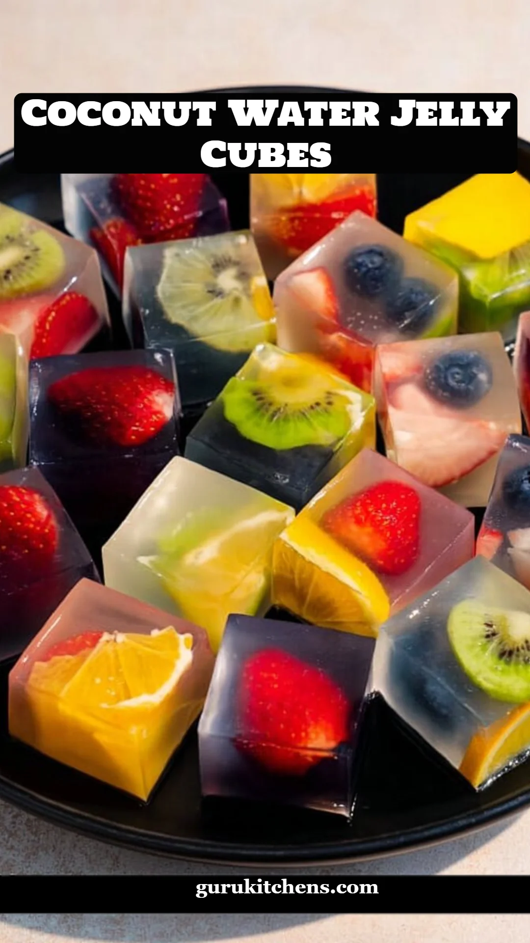 Coconut Water Jelly Cubes