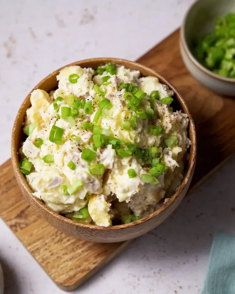 Creamy Dill Pickle Salmon Salad served in a bowl with fresh ingredients