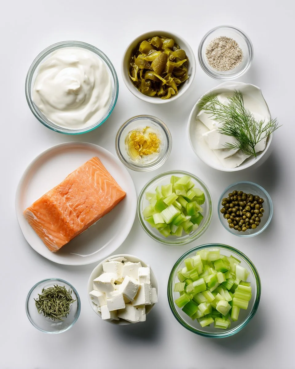 Creamy Dill Pickle Salmon Salad