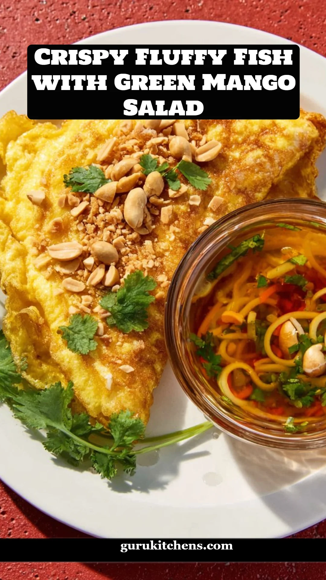 Crispy Fluffy Fish with Green Mango Salad