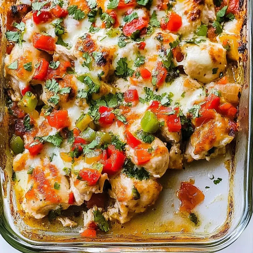 Fresh salsa baked chicken topped with vibrant salsa and herbs