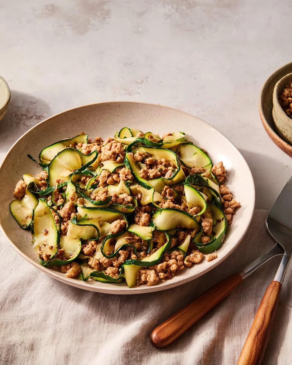Ground Turkey and Zucchini Stir Fry