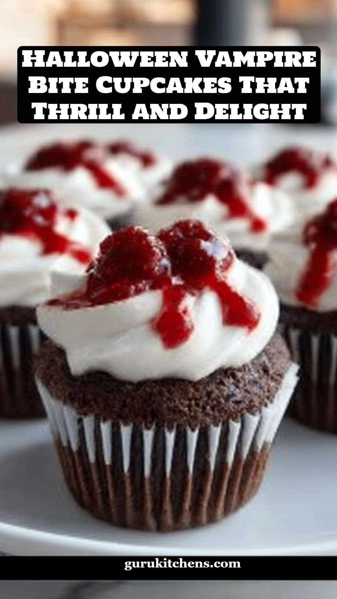 Halloween Vampire Bite Cupcakes That Thrill and Delight