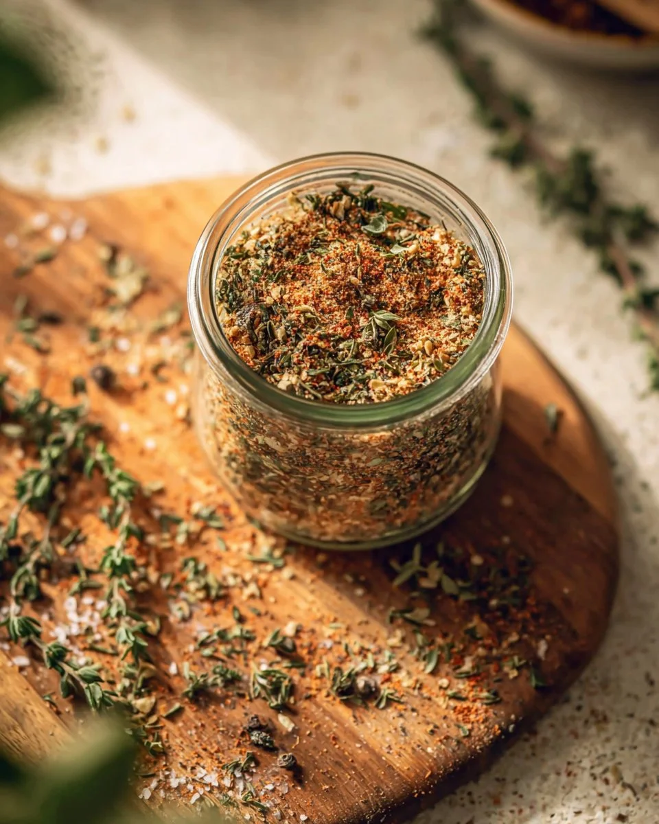 Mix of homemade Italian sausage seasoning ingredients in a bowl