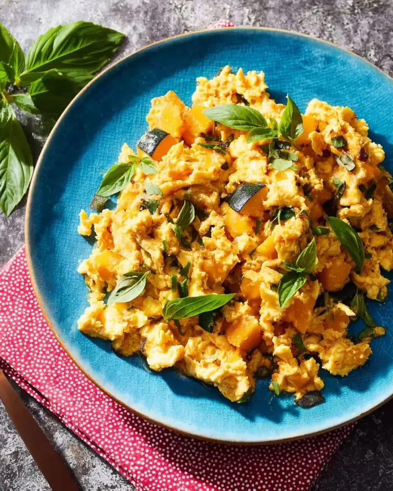 Kabocha squash stir-fry with colorful vegetables in a pan
