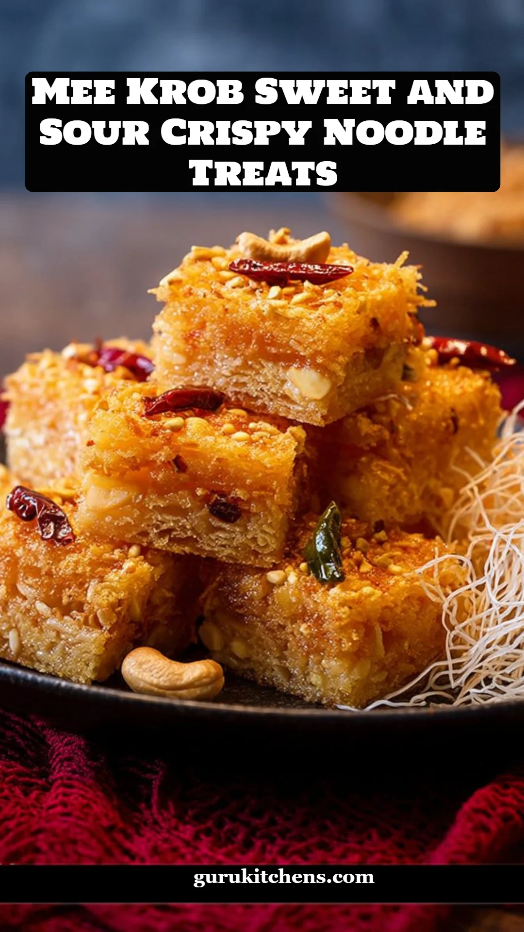 Mee Krob Sweet and Sour Crispy Noodle Treats