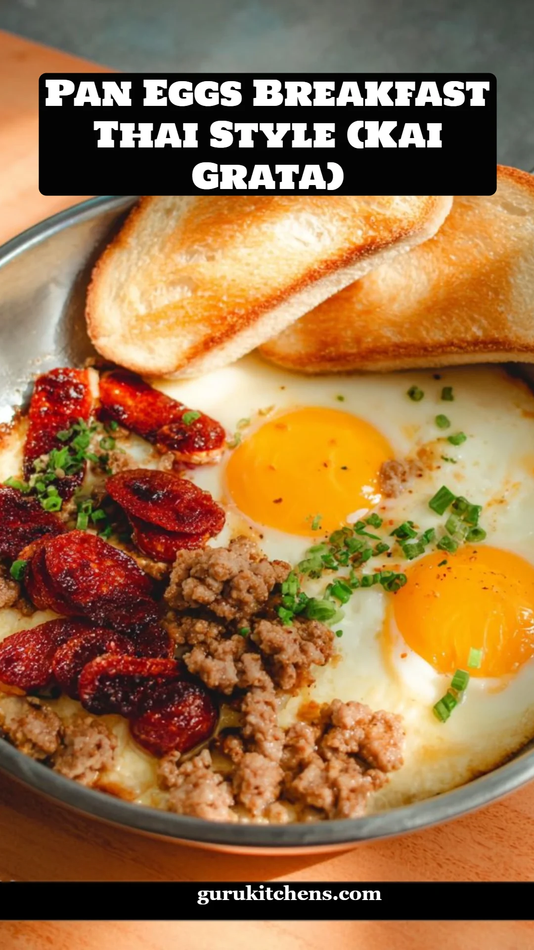 Pan Eggs Breakfast Thai Style (Kai Grata)