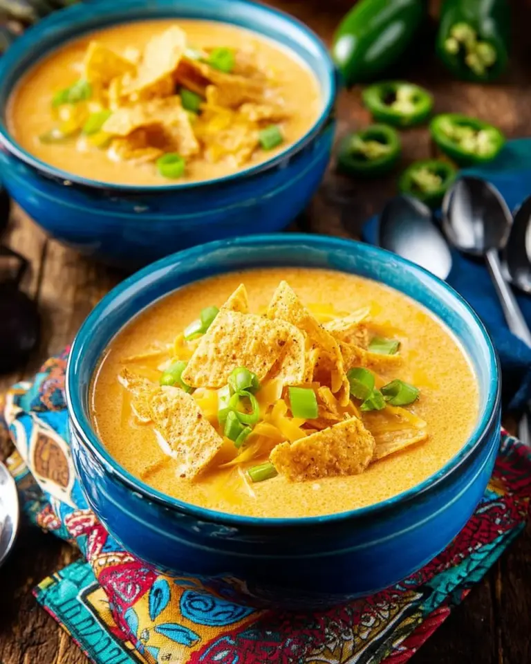 Bowl of Slow Cooker White Chicken Chili garnished with cilantro and lime