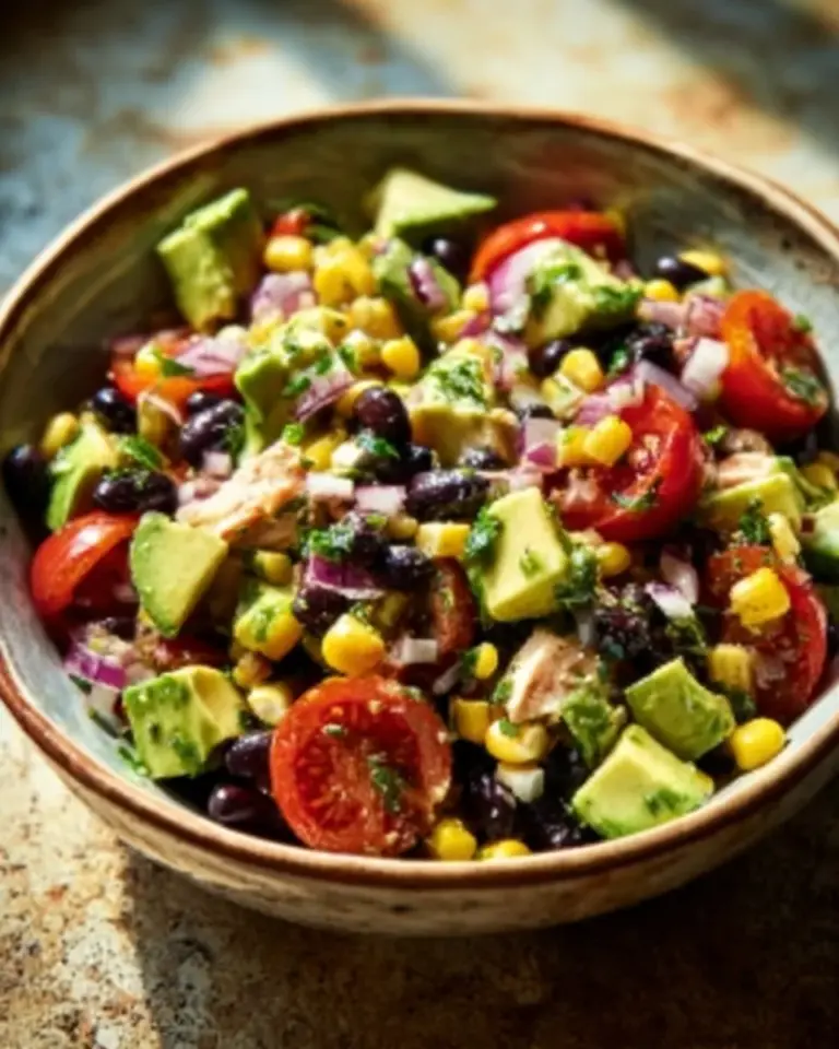 Delicious Southwestern chicken salad with fresh ingredients ready in 15 minutes