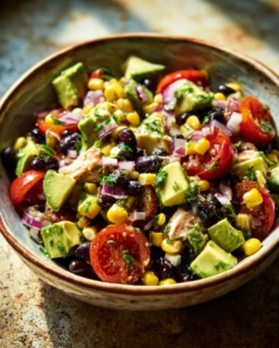 Delicious Southwestern chicken salad with fresh ingredients ready in 15 minutes
