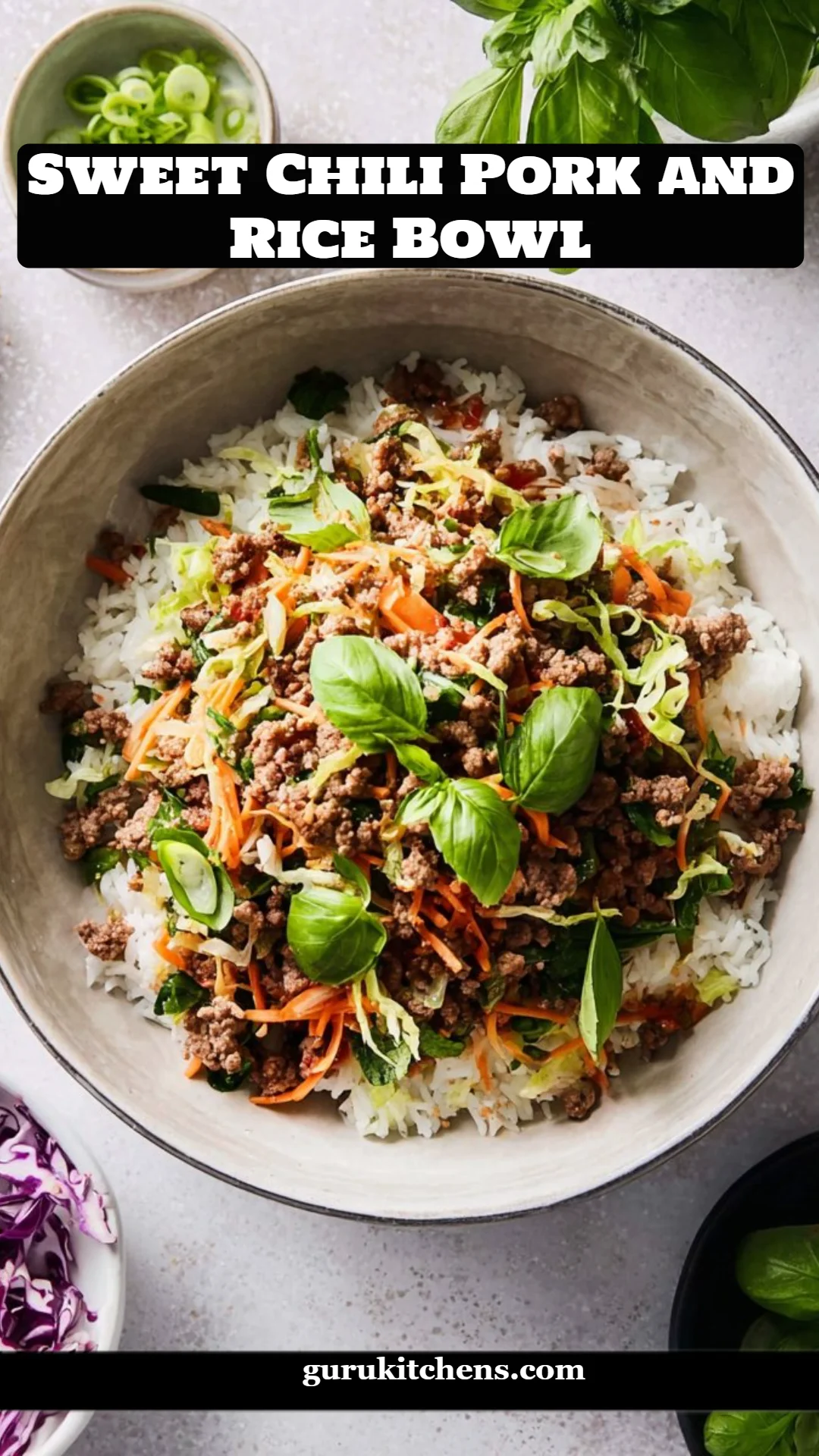 Sweet Chili Pork and Rice Bowl