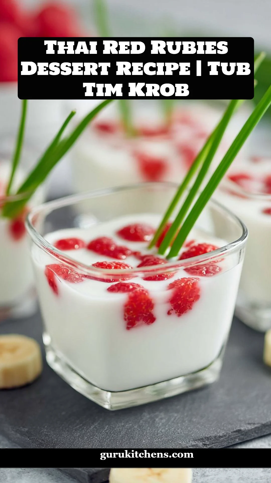Thai Red Rubies Dessert Recipe | Tub Tim Krob
