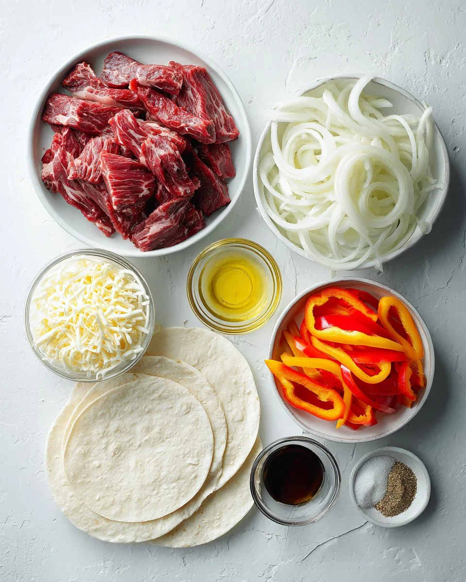Weeknight Philly Cheesesteak Quesadillas