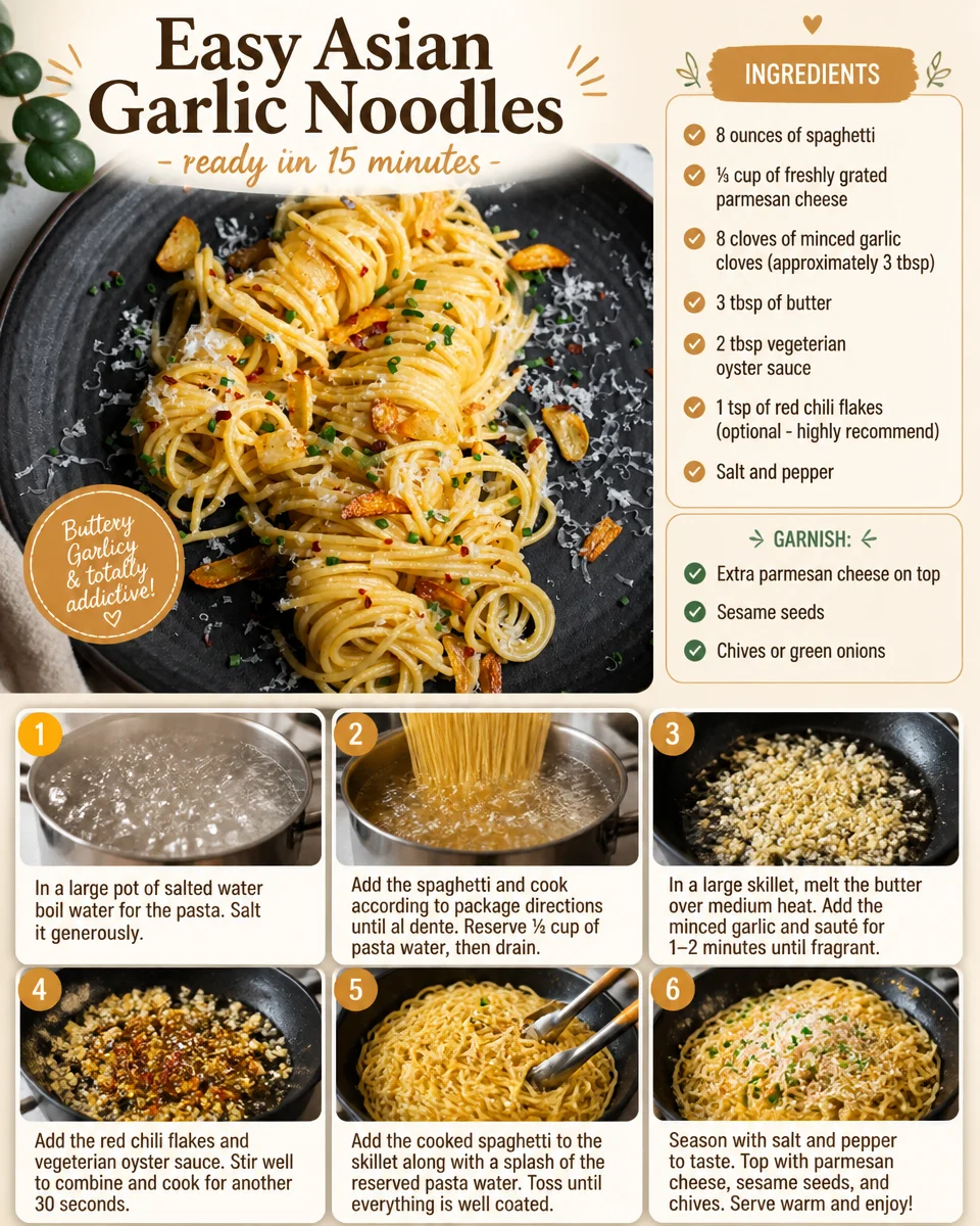 Easy Asian Garlic Noodles - ready in 15 minutes