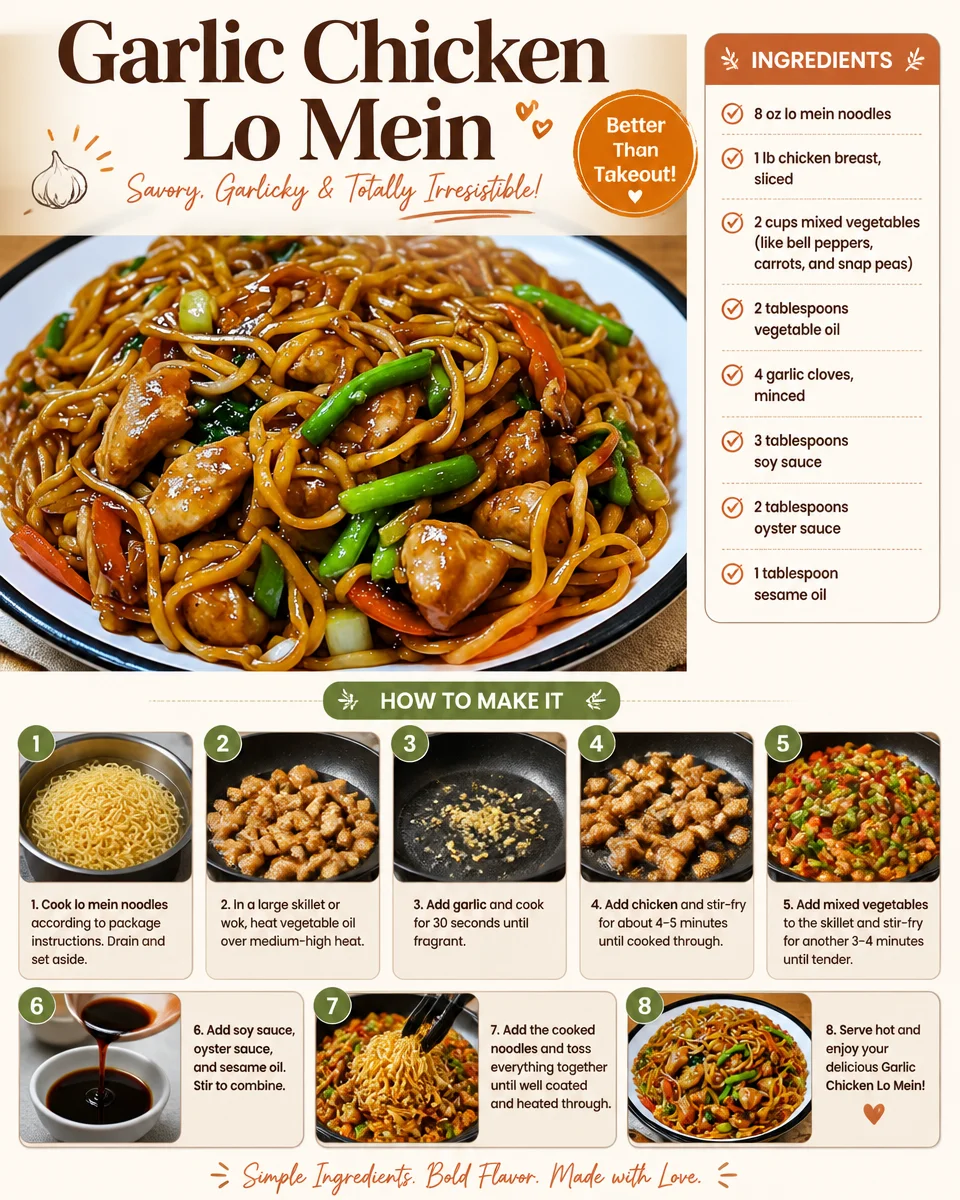 Garlic Chicken Lo Mein