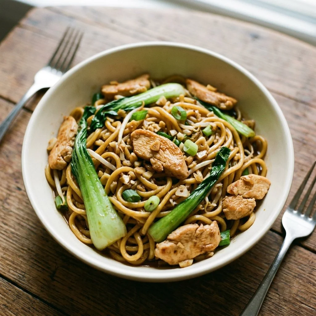 Garlic Chicken Lo Mein