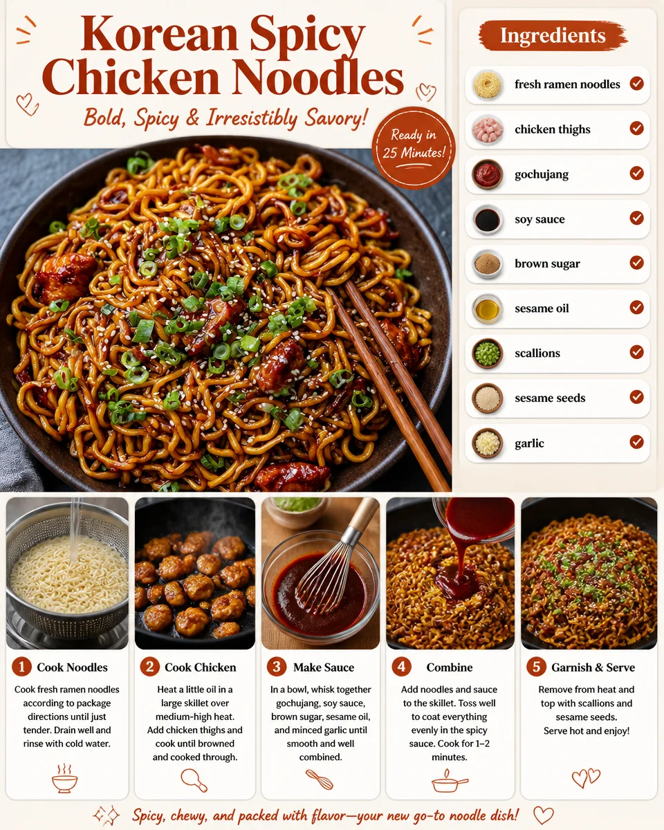Korean Spicy Chicken Noodles