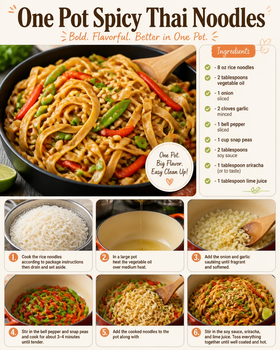One Pot Spicy Thai Noodles