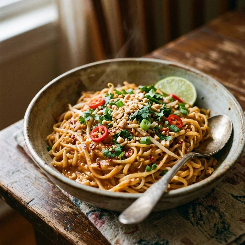 One Pot Spicy Thai Noodles